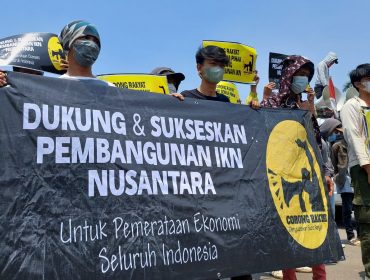 Dok: Aksi Pawai Corong Rakyat Keliling Jakarta Dukung IKN Nusantara.